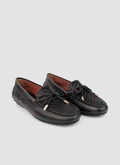 Language Shoes-Women-Artemis Moccasin-Premium Leather-Black Colour-Formal Shoe