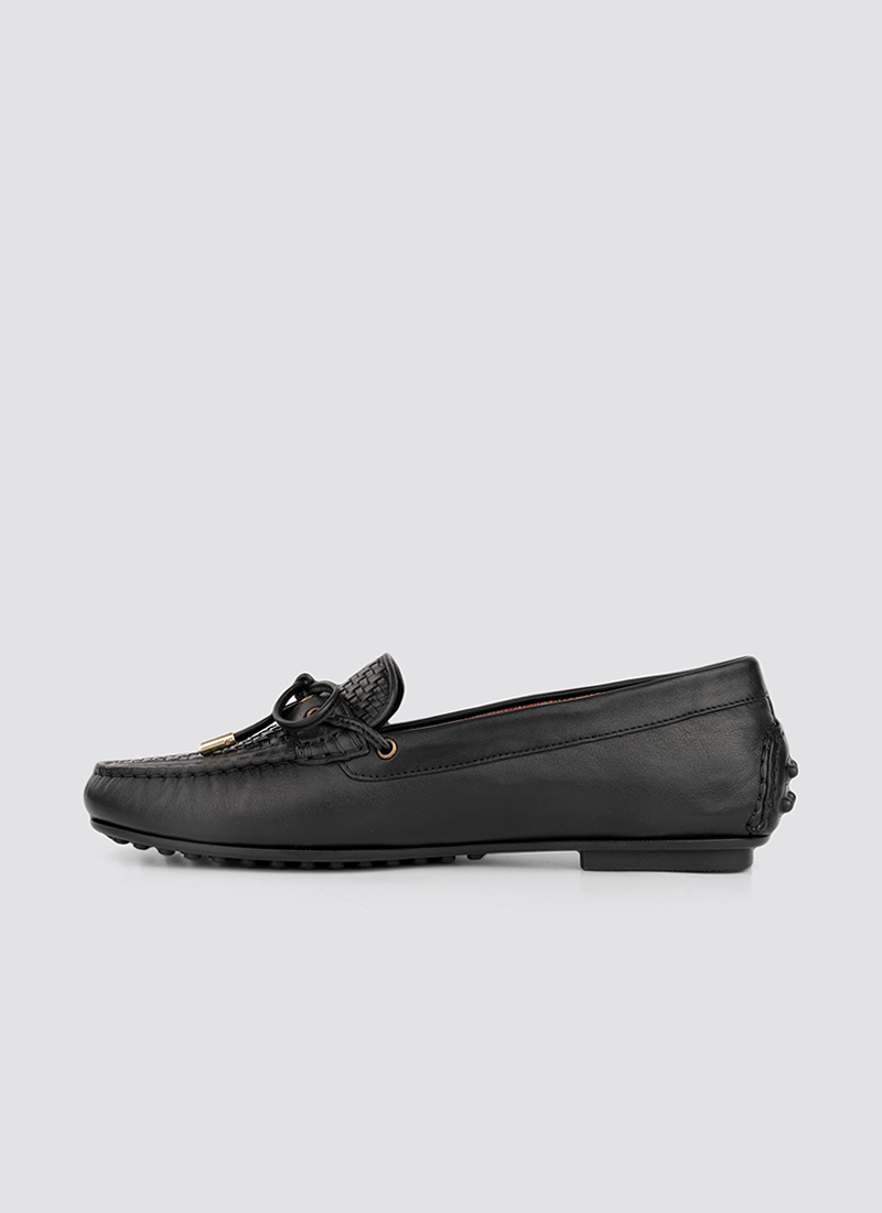 Language Shoes-Women-Artemis Moccasin-Premium Leather-Black Colour-Formal Shoe