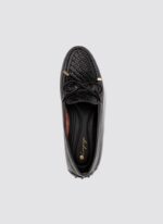 Language Shoes-Women-Artemis Moccasin-Premium Leather-Black Colour-Formal Shoe