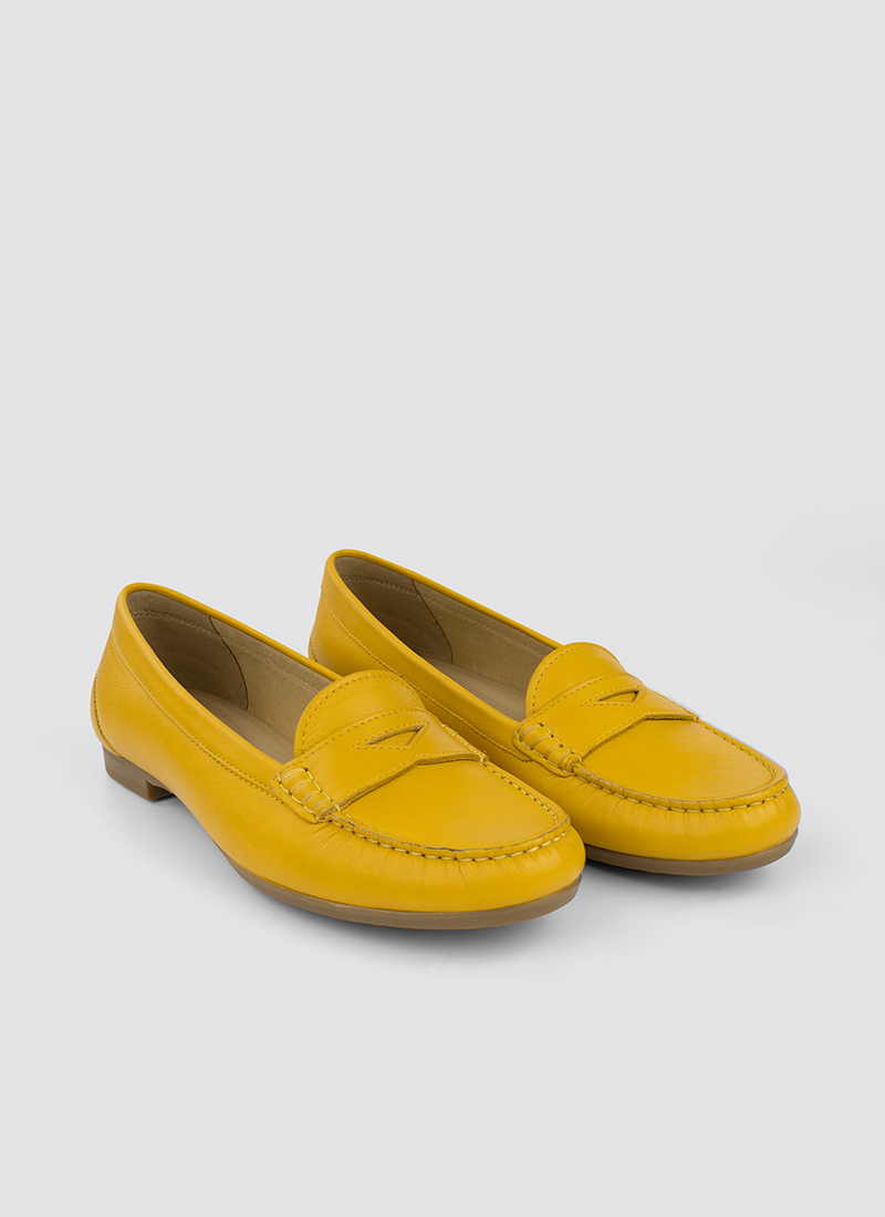 Language Shoes-Women-Selene Moccasin-Premium Leather-Senape Colour-Formal Shoe