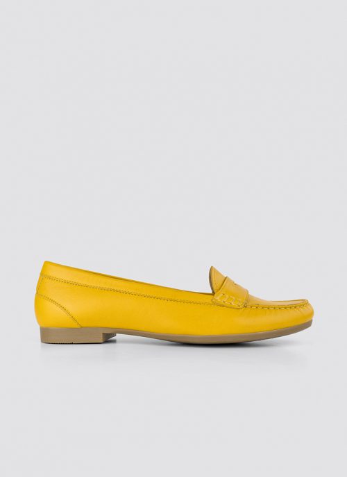 Language Shoes-Women-Selene Moccasin-Premium Leather-Senape Colour-Formal Shoe