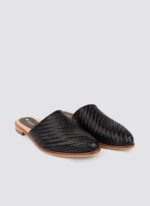 Language Shoes-Women-Eos Mule-Premium Leather-Black Colour-Sandal
