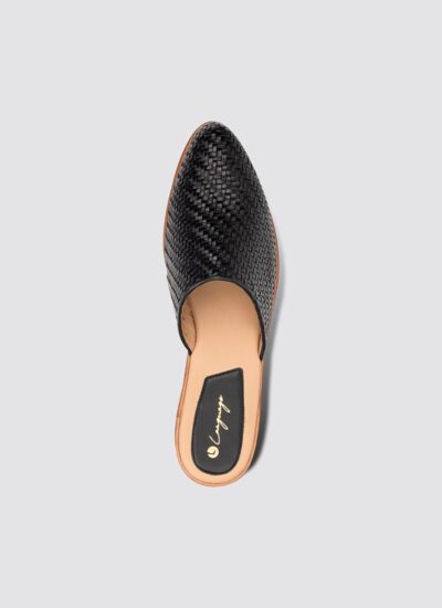 Language Shoes-Women-Eos Mule-Premium Leather-Black Colour-Sandal