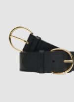 Language Shoes-Women-Georgia Belt-Premium Leather-Black Colour-Belt