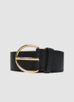 Language Shoes-Women-Georgia Belt-Premium Leather-Black Colour-Belt