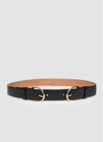 Language Shoes-Women-Georgia Belt-Premium Leather-Black Colour-Belt