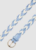 Language Shoes-Women-Della Belt-Premium Leather-Ecru/Blue Colour-Belt