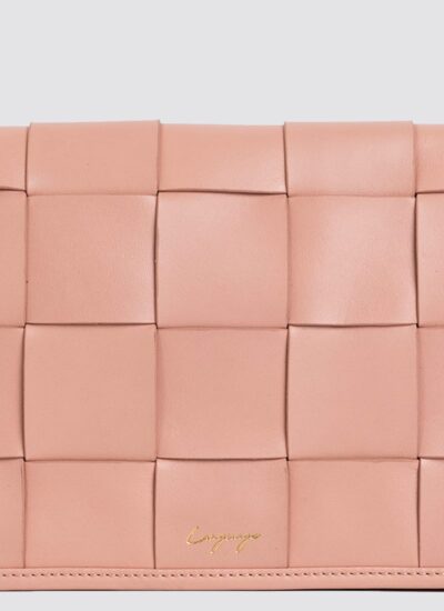 Language Shoes-Women-Mosaic Cross Body-Premium Leather-Pink Colour-Leather Accessories