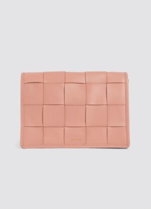 Language Shoes-Women-Mosaic Cross Body-Premium Leather-Pink Colour-Leather Accessories