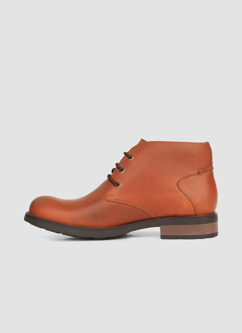 Language Shoes-Men-Ruox Boot-Premium Leather-Tan Colour-Boot