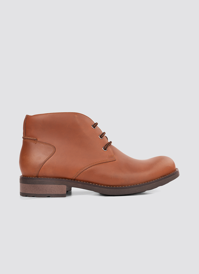 Language Shoes-Men-Ruox Boot-Premium Leather-Tan Colour-Boot