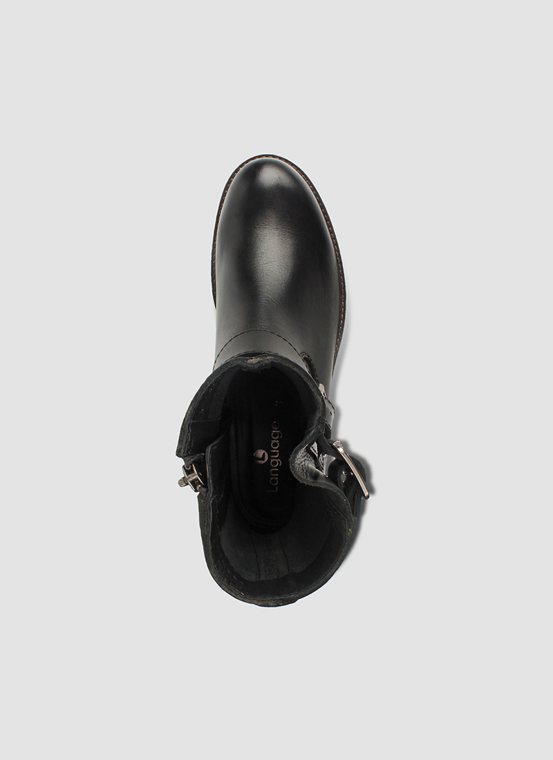 Language Shoes-Men-Kiera Boot-Premium Leather-Black Colour-Boot