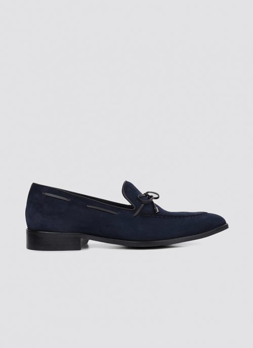 Language Shoes-Men-Gene Loafer-Premium Leather-Navy Colour-Formal Shoe