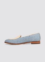 Language Shoes-Women-Maia Loafer-Premium Leather-Blue/Ecru Colour-Formal Shoe