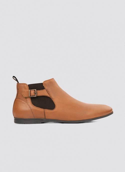 Language Shoes-Men-Blake Boot-Premium Leather-Tan Colour-Boot