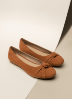 Language Shoes-Women-Doris-Ballerina-Premium Leather-Tan Colour-Premium Loafers