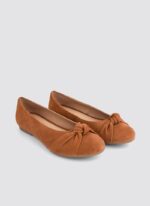 Language Shoes-Women-Doris Ballerina-Premium Leather-Tan Colour-Formal Shoe