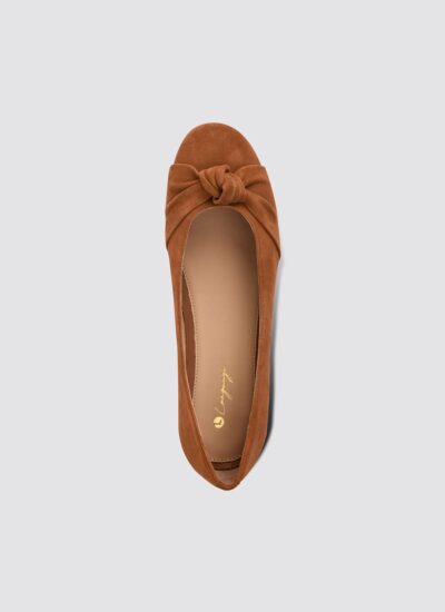 Language Shoes-Women-Doris Ballerina-Premium Leather-Tan Colour-Formal Shoe