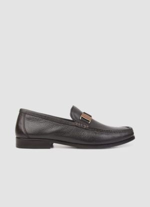 Language Shoes-Men-Eurus Moccasin-Deerskin Leather-Brown Colour-Formal Shoe