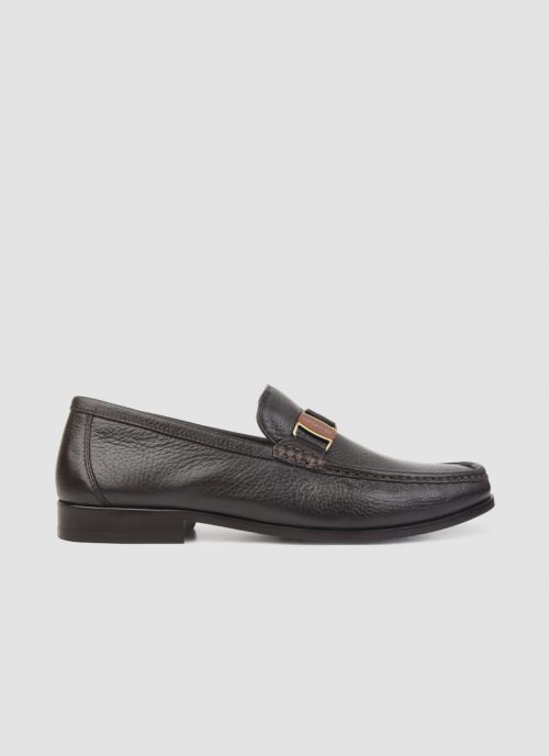 Language Shoes-Men-Eurus Moccasin-Deerskin Leather-Brown Colour-Formal Shoe