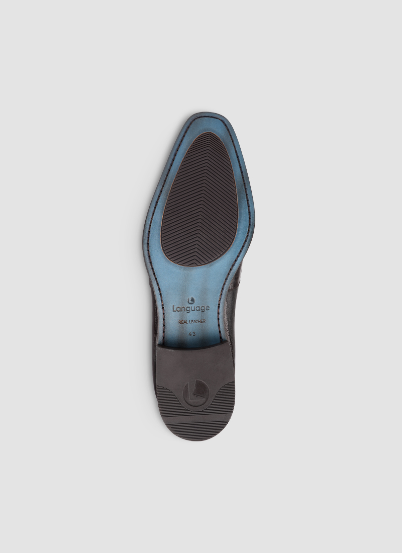 Language Shoes-Men-Cairo Loafer-Eel Leather-Dark Brown Colour-Formal Shoe