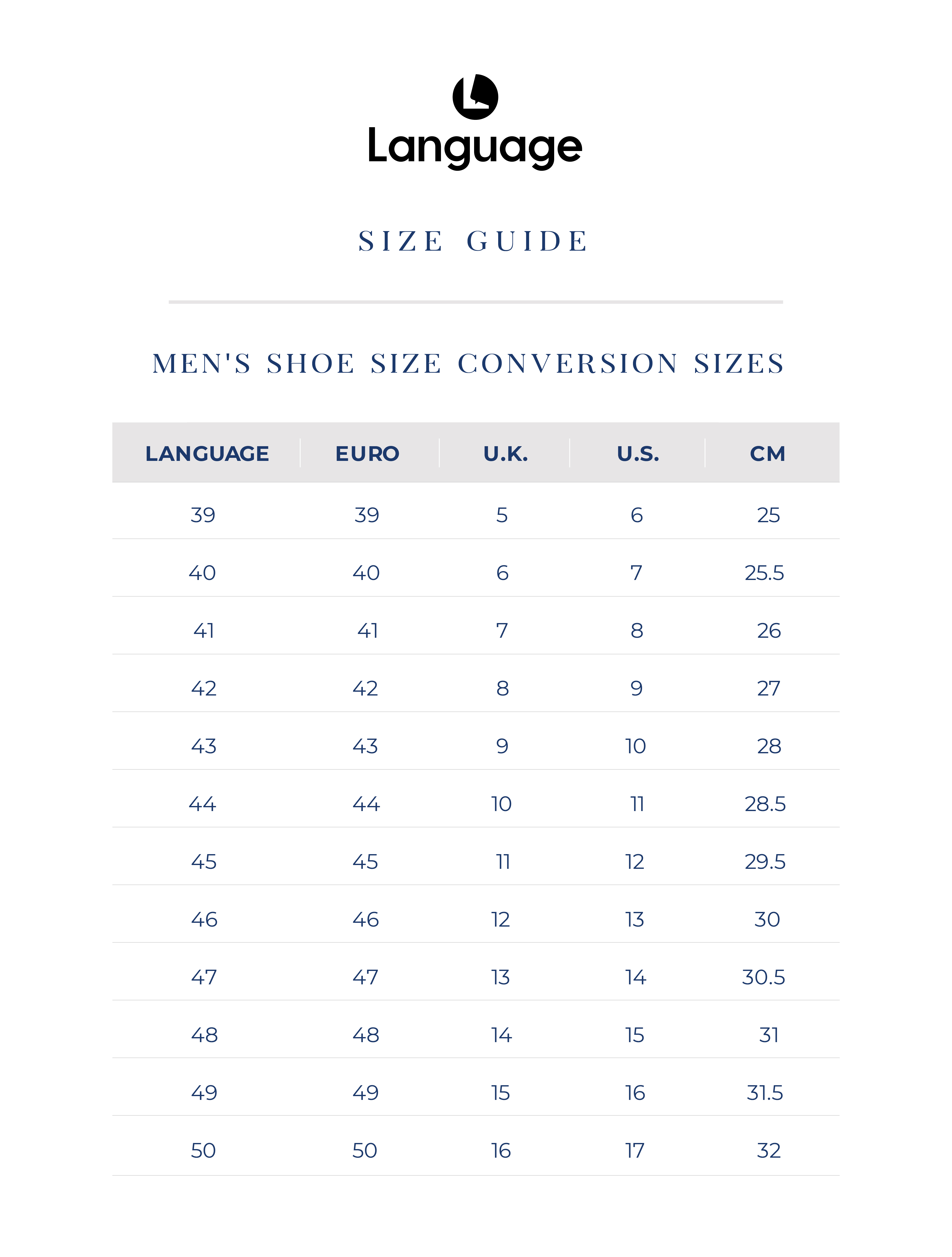 Men Shoes Size